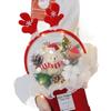 Christmas Hug Plush Bouquet: Cute and Creative Gift with Preserved Flowers