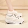 35-41 Women's Leather Lace-up Platform Rocker Shoes Wedge shoes Casual Shoes