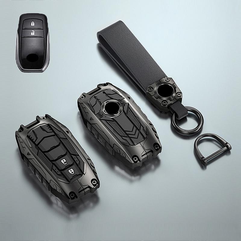 Car Key Case Fob Cover Holder Shell For Toyota Yaris Cross Hilux Innova Fortuner Camry Land Cruiser 200 300 Prado Crown TLK 200