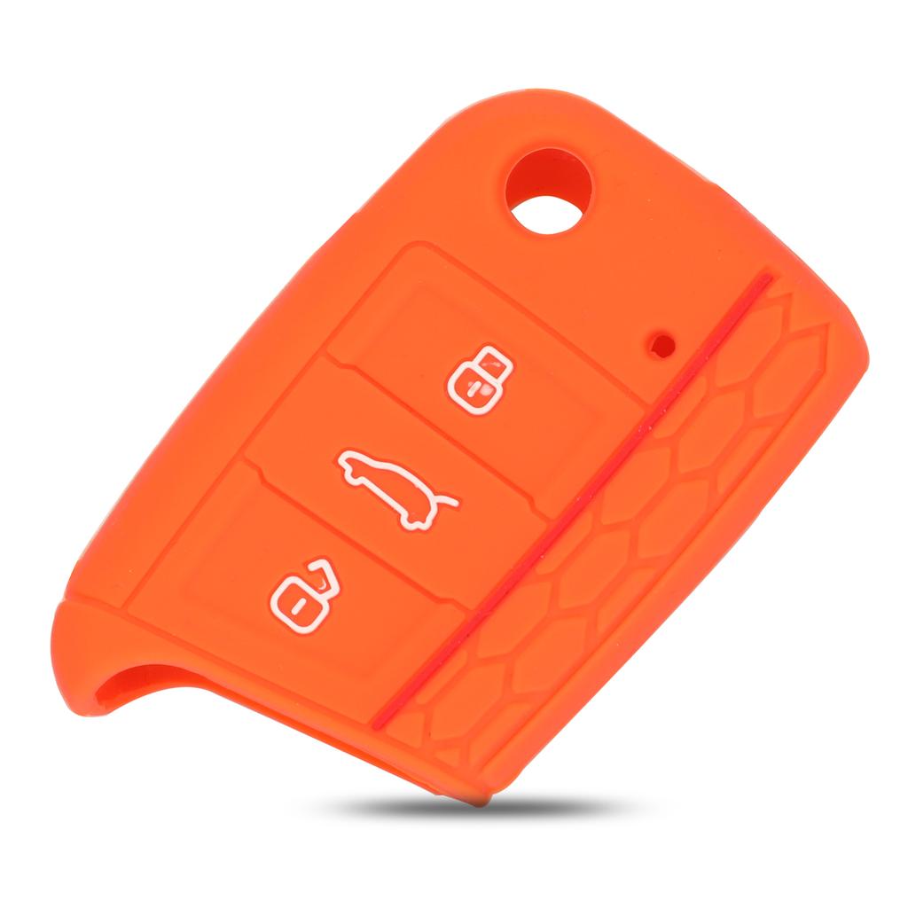 Jingyuqin 3 Button Silicone Key Fob Cover Case For VW Polo 2016 Golf 7 MK7 For Skoda Octavia Combi A7 For SEAT Leon Ibiza CUPTRA