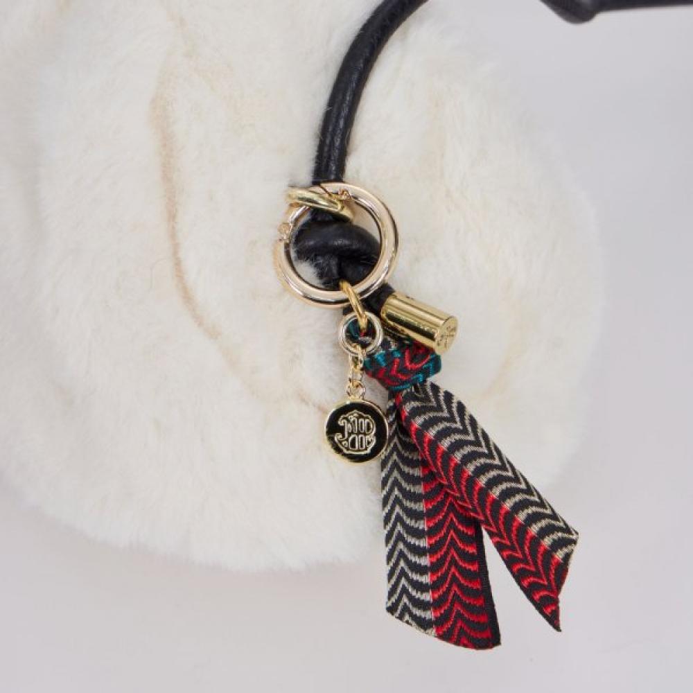 Lala Fur Clutch Crossbody Bag   Ivory  Lala2f140 