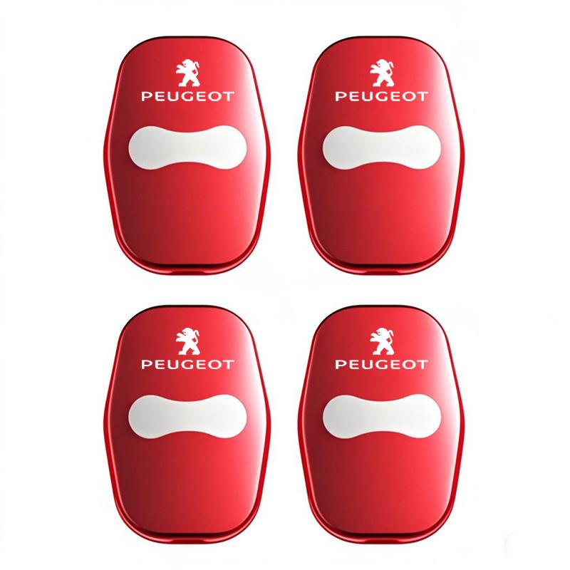 2026 Horká nálepka na auto 4ks Ochranné kryty přezek zámku dveří auta Kryt ze slitiny zinku Pro Peugeot 408 4008 308 3008 Rifter 5008 508