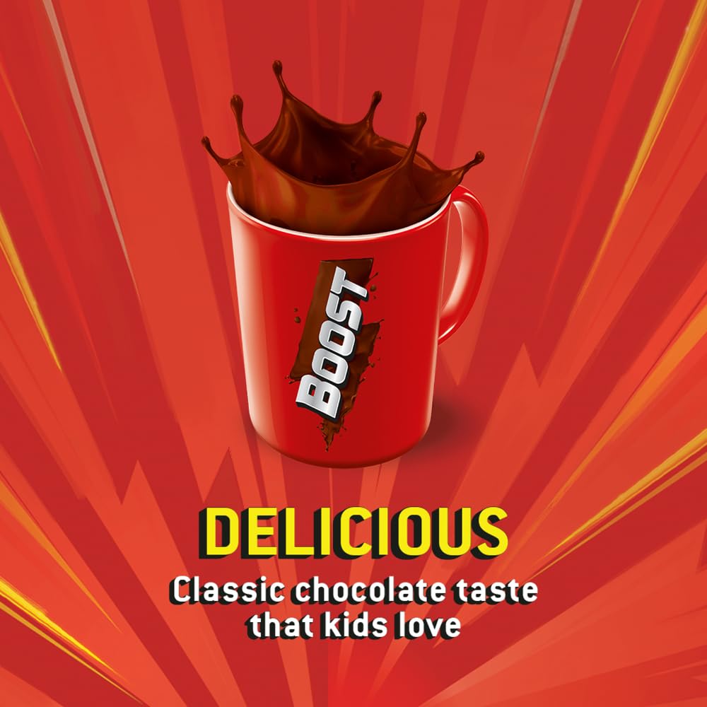 Boost Nutrition Chocolate Drink Refill 500 g | Malt-Based Energy Beverage with Vitamins & Minerals