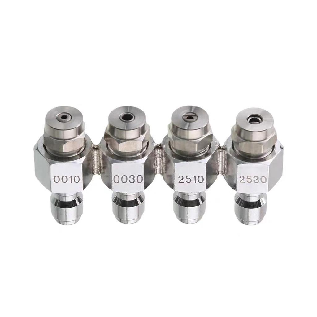 1/4" MEG Quick Connect Hochdruckreinigerdüse mit 4-Wege-Flachstrahldüse