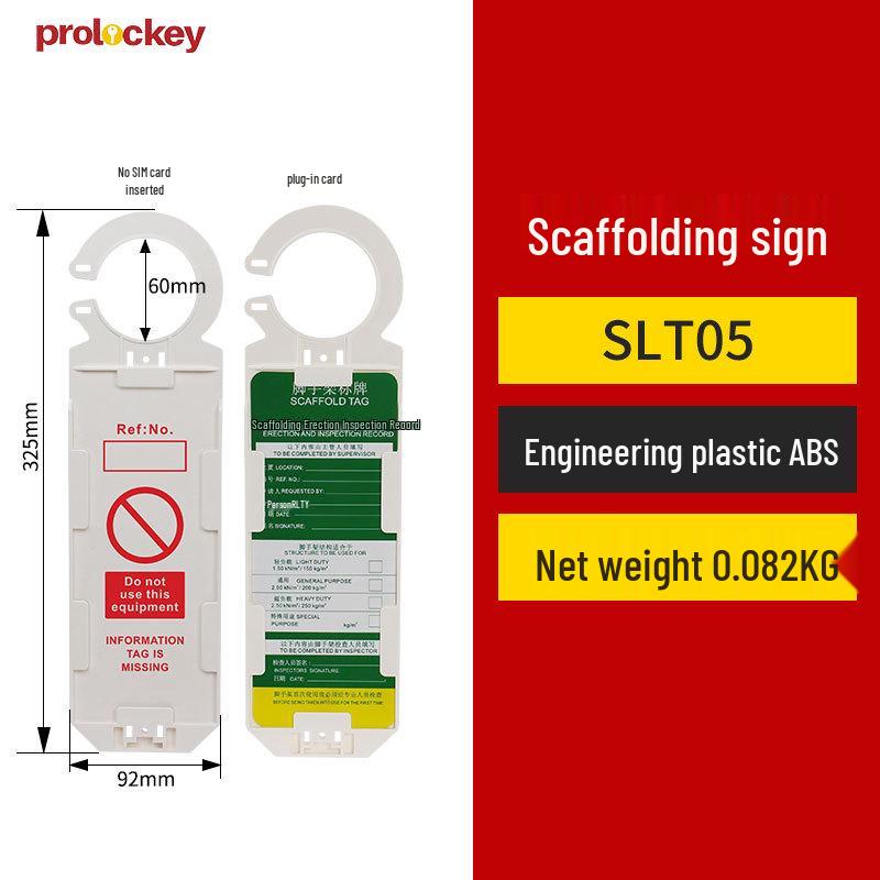 Prolockey Industrial Safety Lockout Warning Tag for Construction PVC Scaffolding 