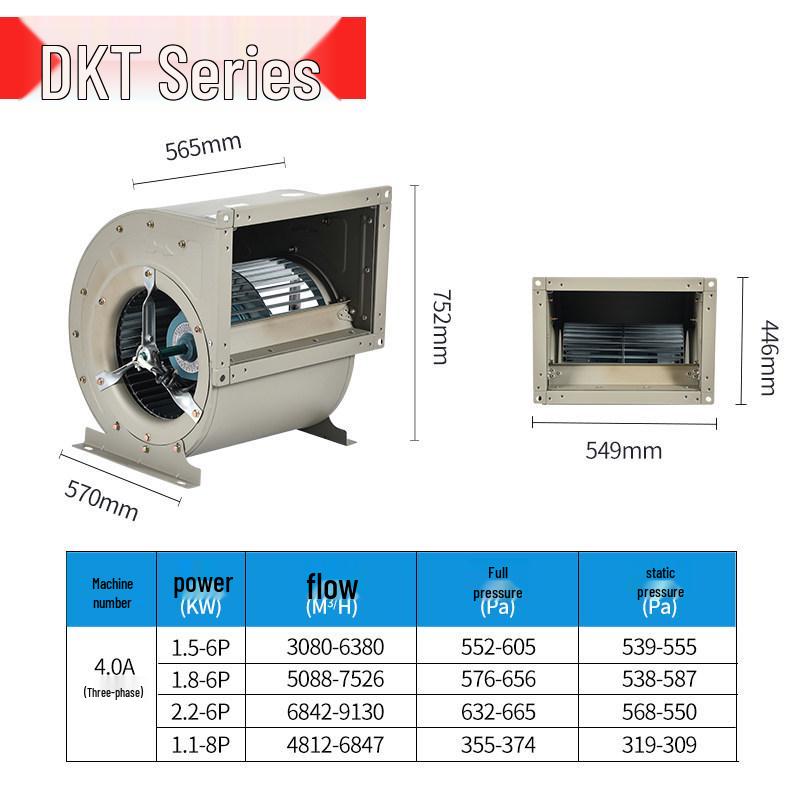 Jiuzhou Puhui DKT External Rotor Centrifugal Fan with Three-Speed Adjustable Multi-Blade for Air Conditioner Purification