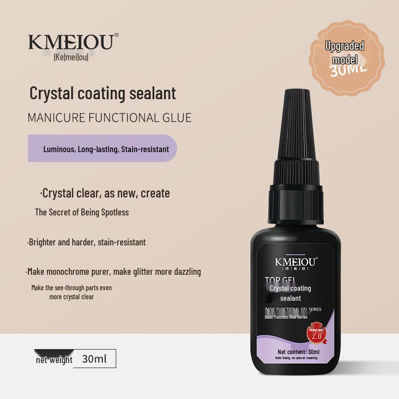 Nail Art Super Gel: Strengthening Base & No-Wipe Top Coat for Salons