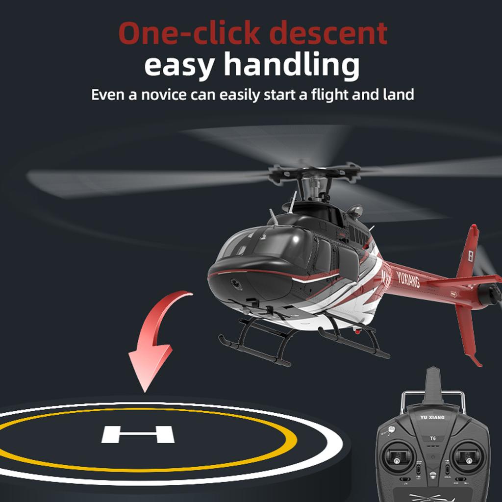 Remote Control Helicopter with Brushless Motors, Altitude Hold, Gyro, Optical Flow Positioning Function, 2.4GHz 6CH