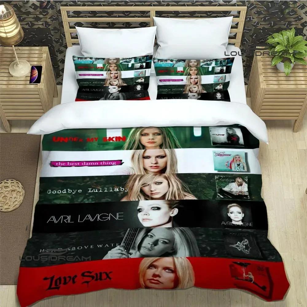 Singer AVRIL LAVIGNE Printed Bedding Sets Exquisite Bed Supplies Set Duvet Cover Bed Comforter Set Bedding Luxury Birthday Gift