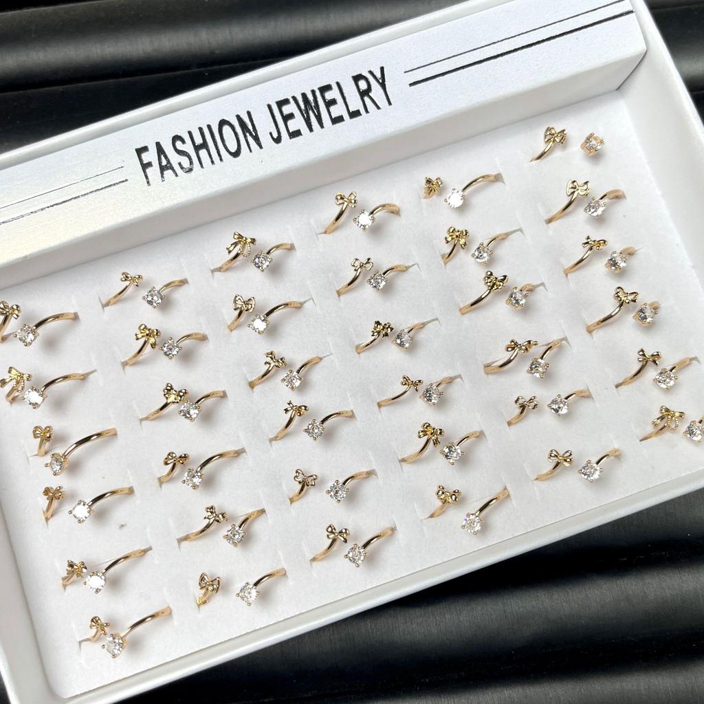 10Pcs Lady adjustable ring, minimalist zirconia ring, butterfly ring