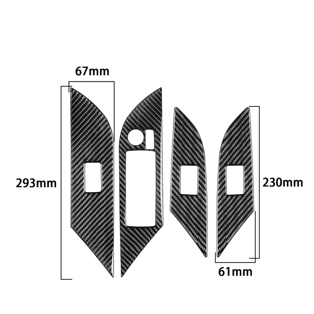 4pcs RHD Window Lift Switch Panel Decoration Cover Trim Sticker for Toyota Hilux