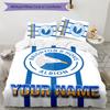 3pcs Brighton & Hove Albion F.C.  Cover Set - Personalized Name, HD Printed Bedding with 1 Cover and 2 Pillowcases - Perfect for Home Decor, Easy Care