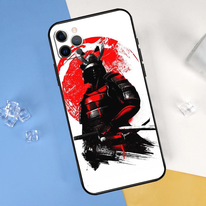Japanese Samurai Ninja Phone Case For iPhone 15 Pro 16 Pro 11 13 14 Pro Max 12 Mini XR 16 15 Plus 16e Cover Shell