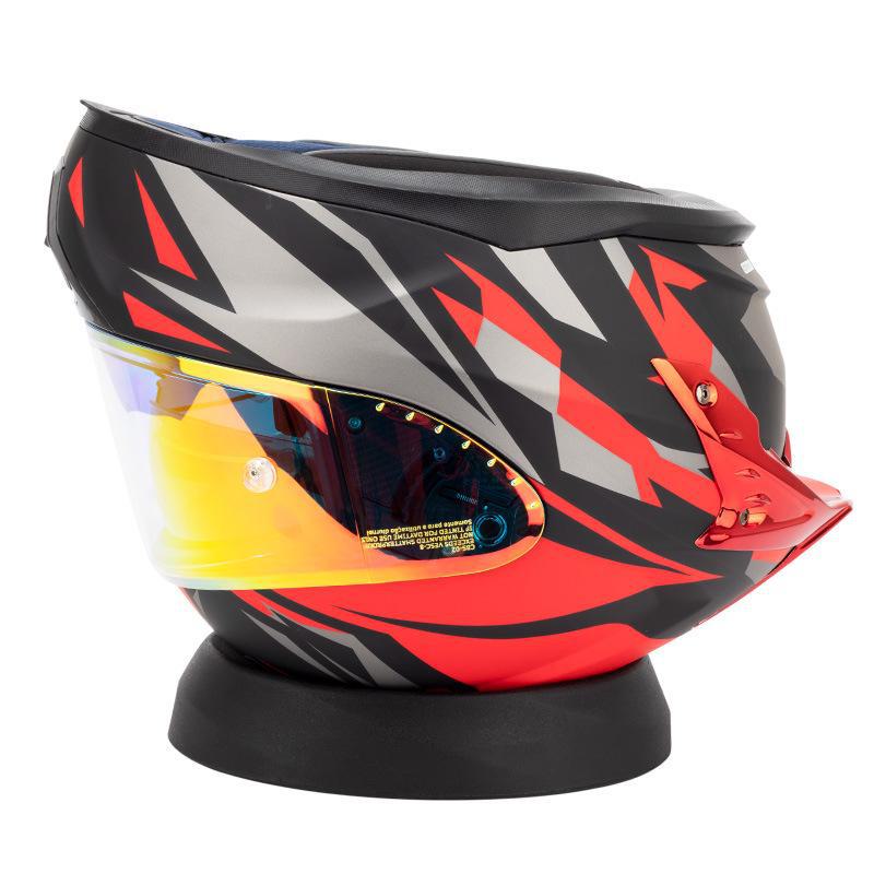 "Black Motorcycle Helmet Support Pad Base - Non-Slip, Multi-Functional Protection for Full or Half Helmets"