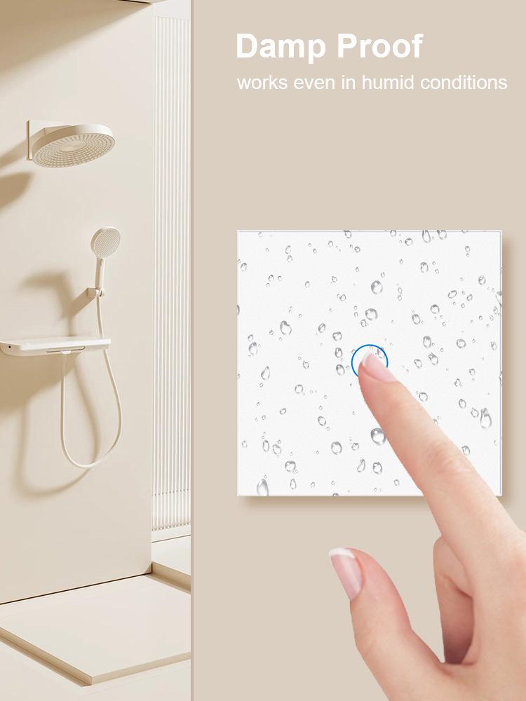 EU Standard 20A Double Pole Smart Switch with Touch & Tuya Alexa Control for Water Heaters
