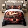 Custom Bedding Set Erling Haaland Pattern, Print Name Text 1 Duvet Cover Plus 2 Pillowcases Home Textile