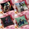 Cartoon Motorcycle Pillow Case Soft Plush Fabric Double-Sided Printed Cushion Cover Warm Winter Sofa Pillow Case