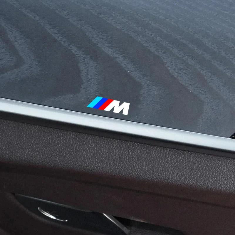 For BMW M E46 E90 E60 5/10pcs Car Interior Sticker Central Control Decals Emblem Badge Car Styling For BMW F30 F10 E90 F20 E46 E60 E70 E39 E36 X1 X3 M