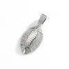 Europe and America New Full Diamond Rugby Alloy Pendant Hip Hop Cuban Chain Tennis Chain Fried Dough Twists Chain Men's Necklace