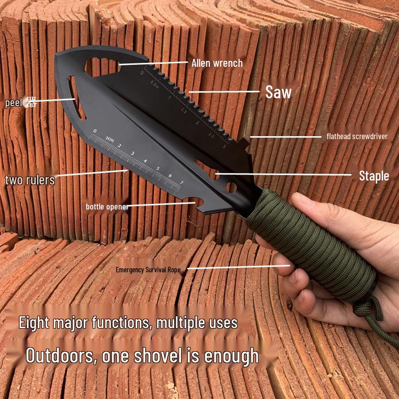 Multifunctional Outdoor Shovel: Camping, Survival, Dig, Cut, Off-road, Fish, Beach, Garden, Bonsai & Military Tool.