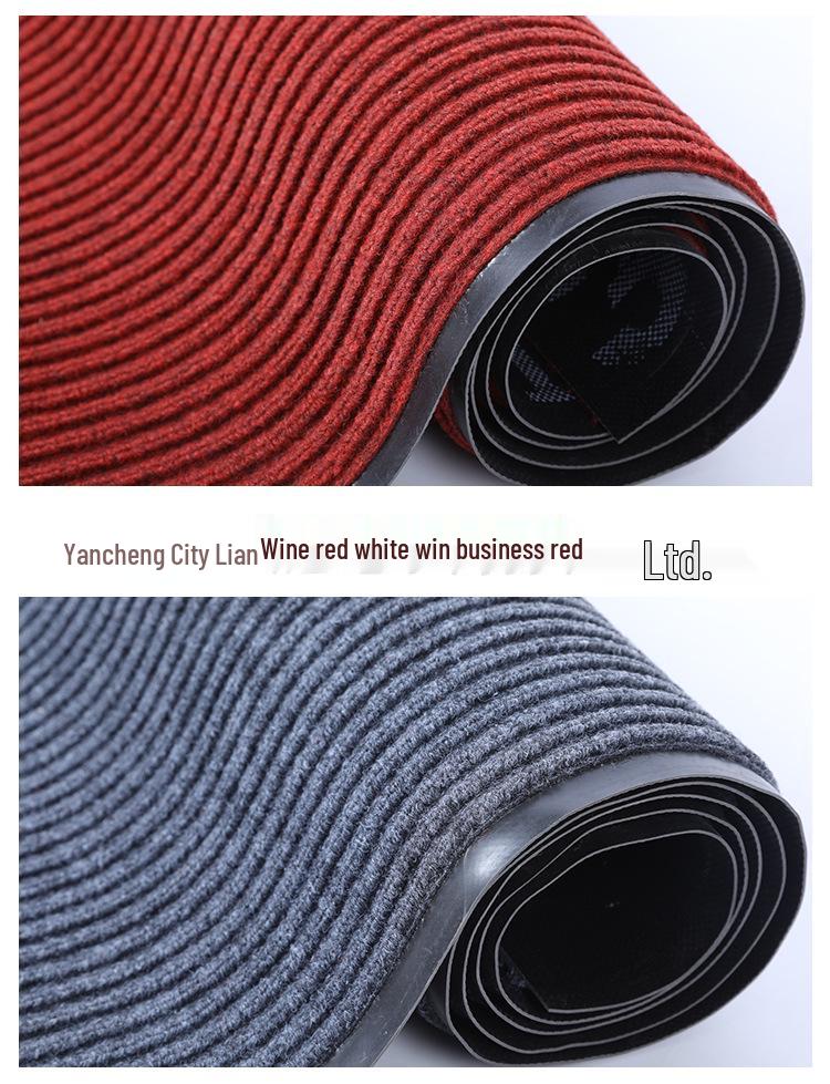 Large Red Anti-Slip Water-Absorbing Doormat for Entrance, Hallway, Stairs, and Kitchen