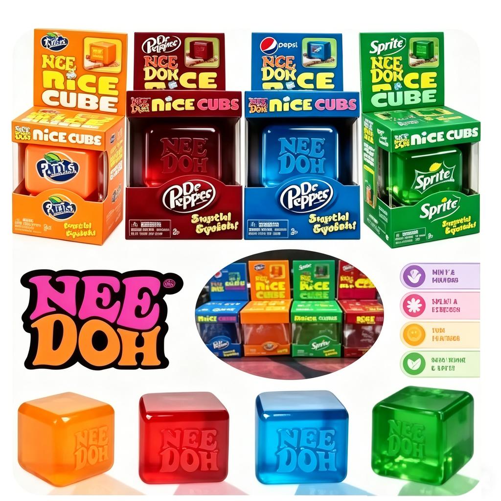 Nee Doh Modell Weiches Quetschspielzeug Schönes Würfel Sensorischer Stressabbauer Fidget-Werkzeug Gegen Angst Für Erwachsene & Kinder Premium Auf Lager