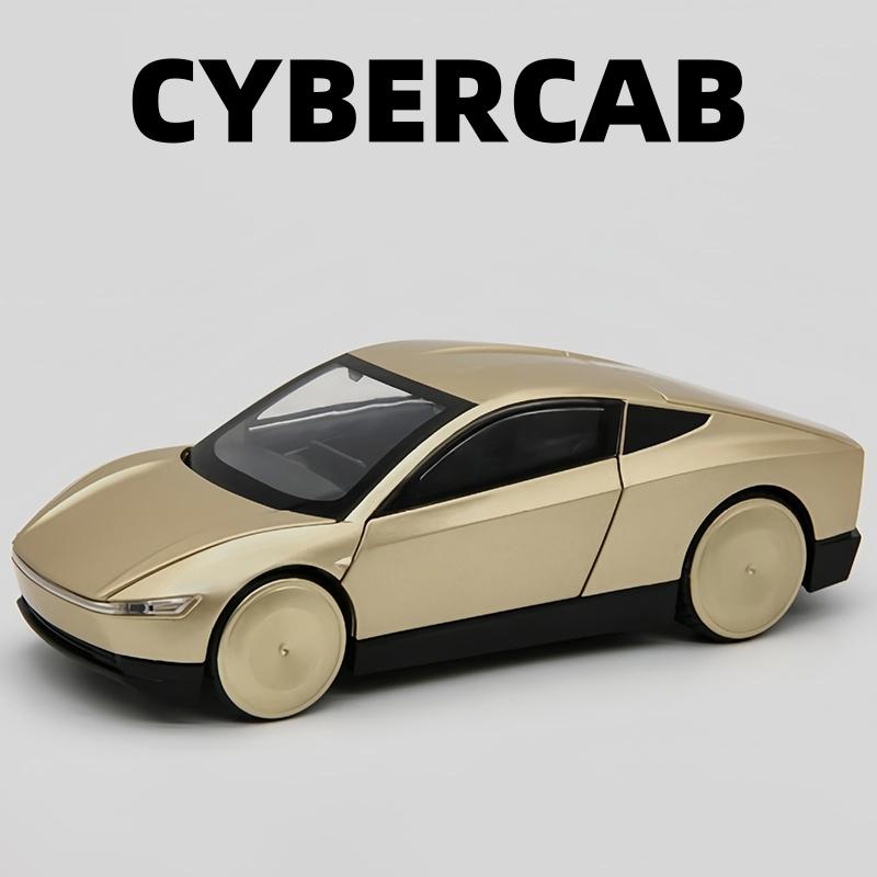 1/32 Tesla CyberCab Robotaxi Alloy Driverless Taxi Car Model Diecast Metal New Energy Car Vehicles Model Sound and Light Kids Toy Gift