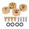 Brass Wheel Weights Hex Adapter Durable RC Wheel Weight Block Counterweight Upgrade Parts for Axial 1/24 RC Crawler Car