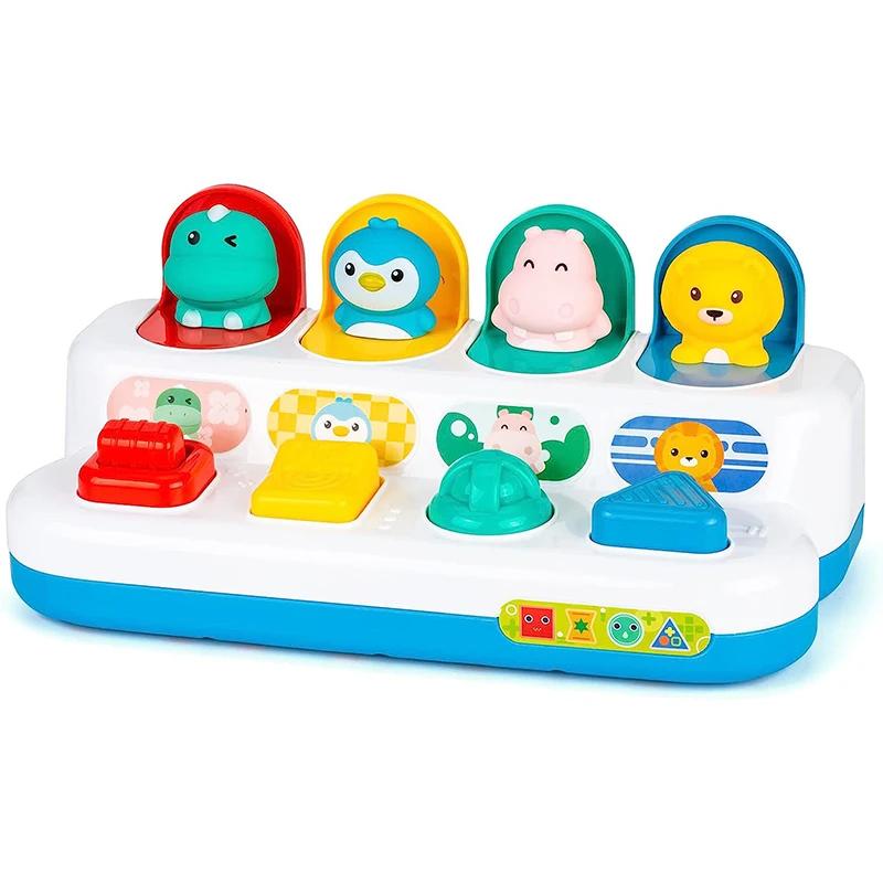Toys Educational Toys Toys Toys Pop Up Toy Sensory Pop Up Animals Toy for Babies Montessori Cause and Effect Baby 12-18 Months
