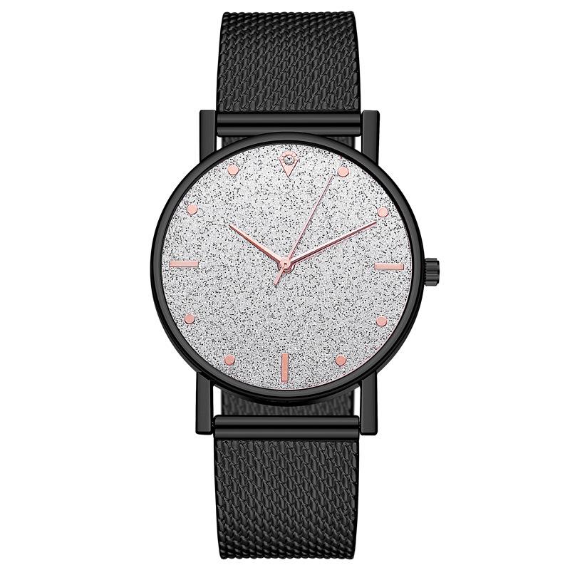 Strap Silicone Women Watch With Starry Sky Design Fashionable Quartz