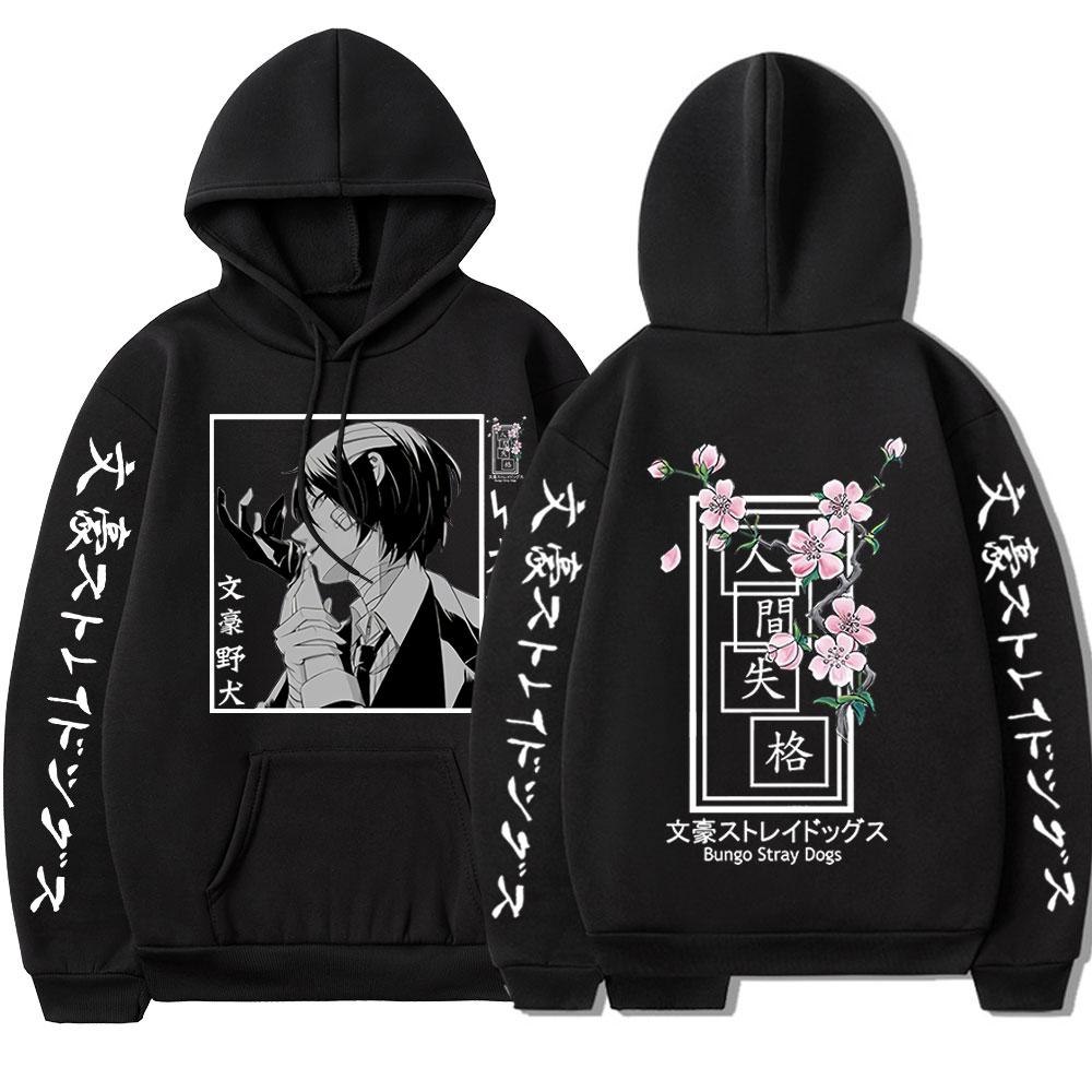 Japanese Anime Bungo Stray Dogs Dazai Osamu Hoodie Harajuku Sweatshirt Oversized Men Women Fashion Manga Hoodies Streetwear