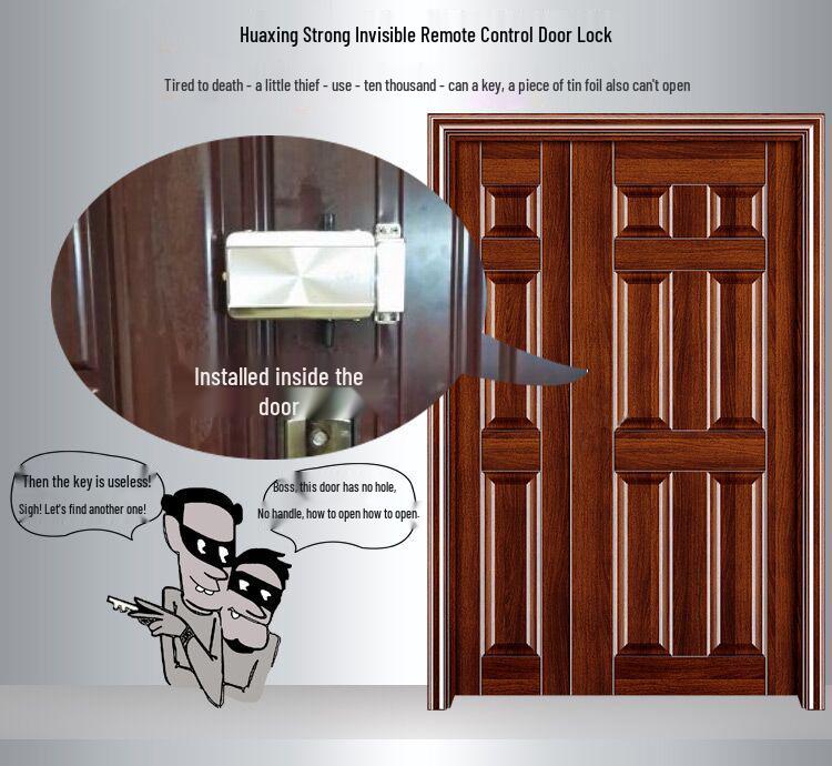 Huaxingqiang 909 Smart Bluetooth Anti-theft Concealed Electronic Lock with Password and 2 Remote Controls