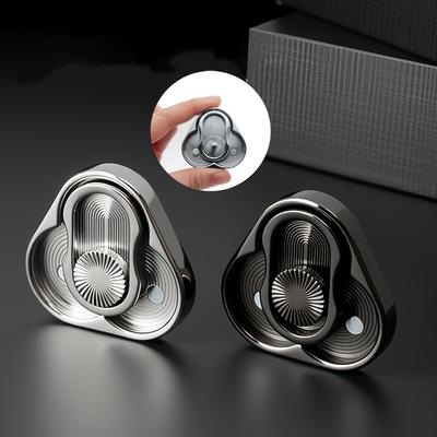 Triple Pack Magnetic Push Cards Triangle Fingertip Spinner Metal Popping Sound Stimulating Game Foradult Stress Ease Toys