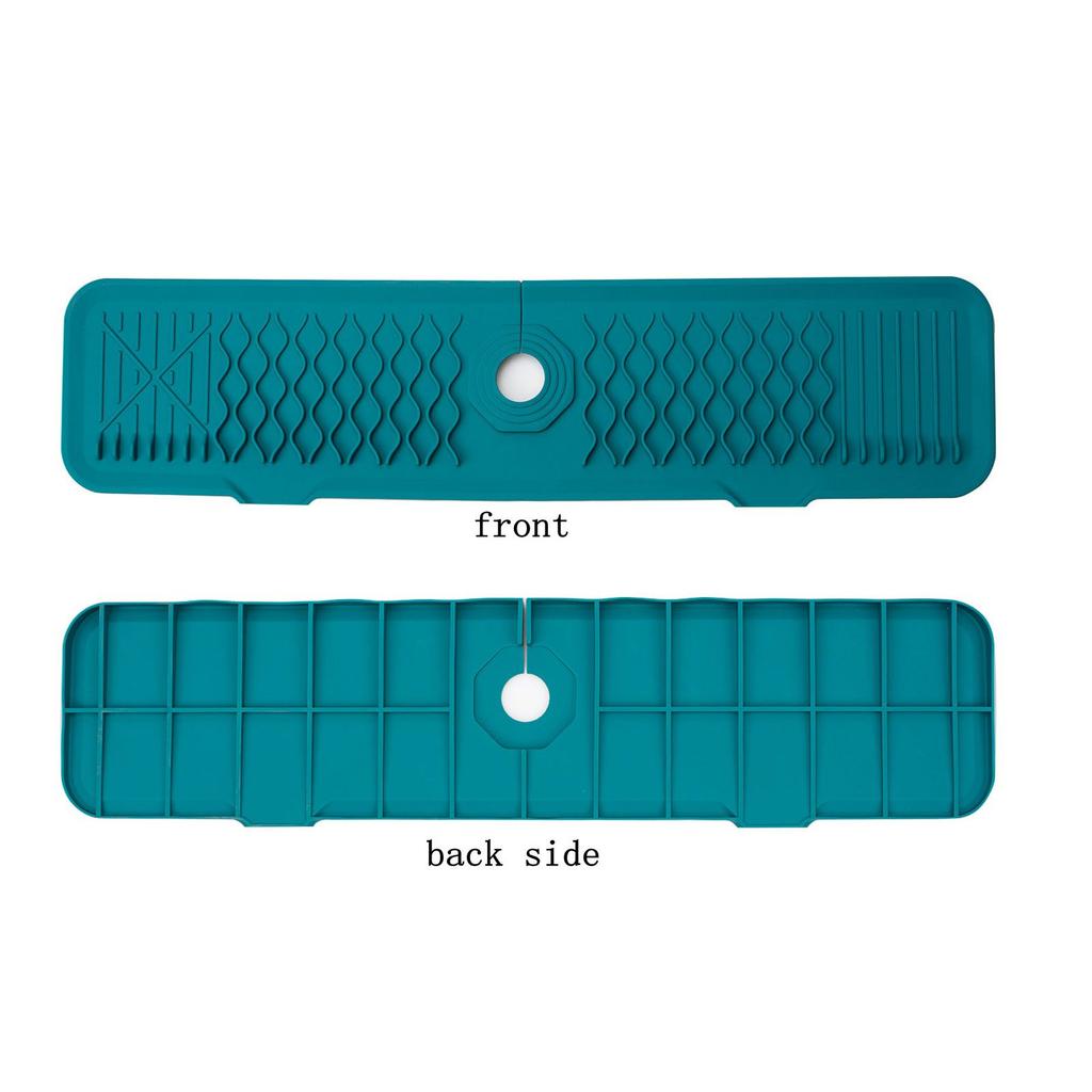Water-Resistant Sink Slope Mat Silicone Mat for Kitchen Bathroom Silicone Faucet Mat Reusable Faucet Drying Mat