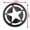 4PCS Five-pointed Star Emblem Car Wheel Center Hub Caps Decor Stickers for Jeep Ranegade Wrangler Patriot Grand Cherokee Compass