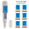 4 in 1 Water Quality Meter PH TDS EC Temp Tester Waterproof PH Meter ATC Water Detector for Pools Drinking Water Aquariums