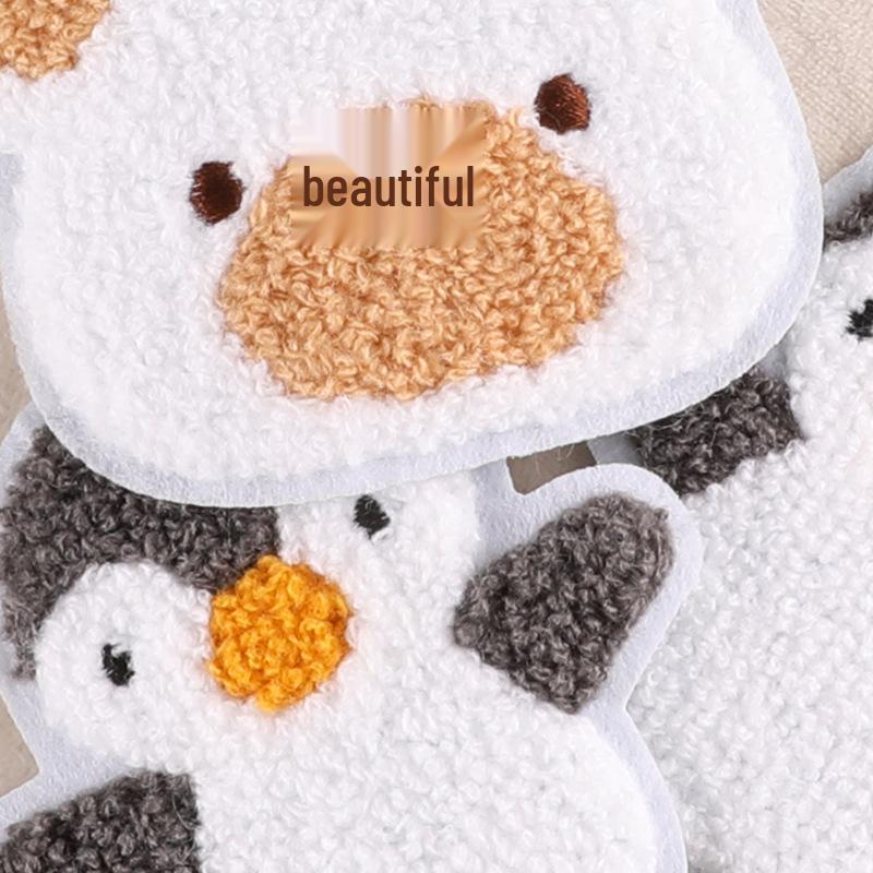Chenille Cartoon Bear & Penguin Embroidery Patch - Clothing Accessories