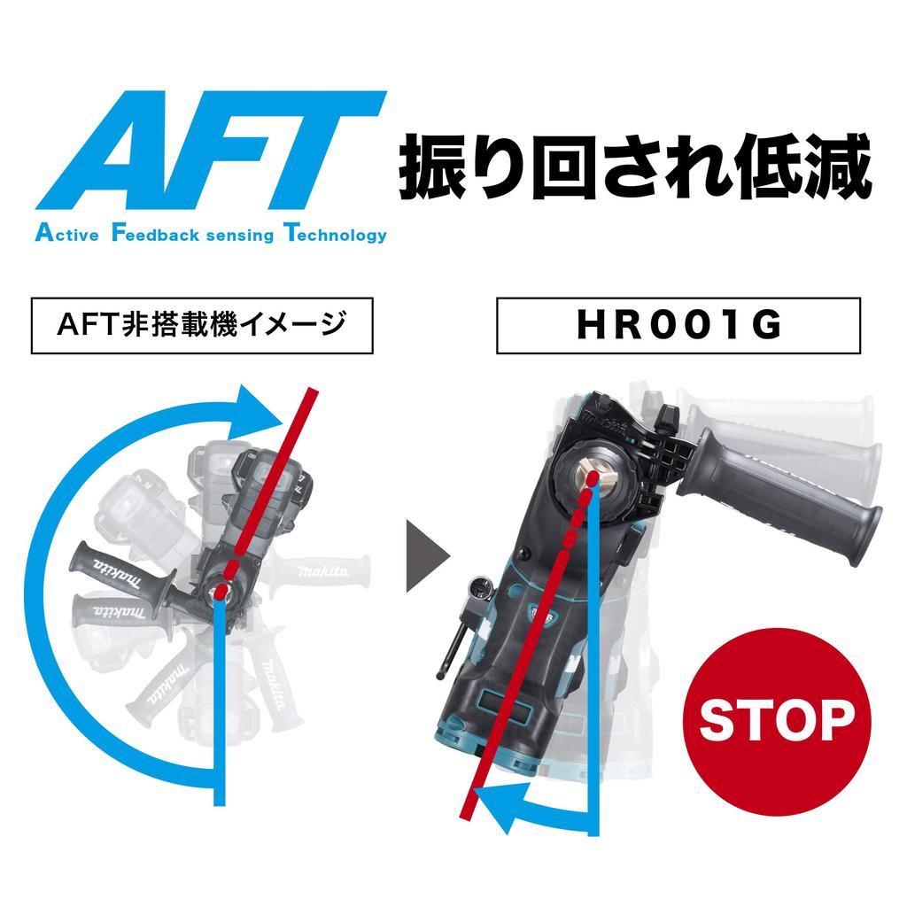 Makita Cordless Hammer 40V 28mm with Battery HR001GRDXB Drill, Max, (Chipping Capable), SDS+, Charger, Black,