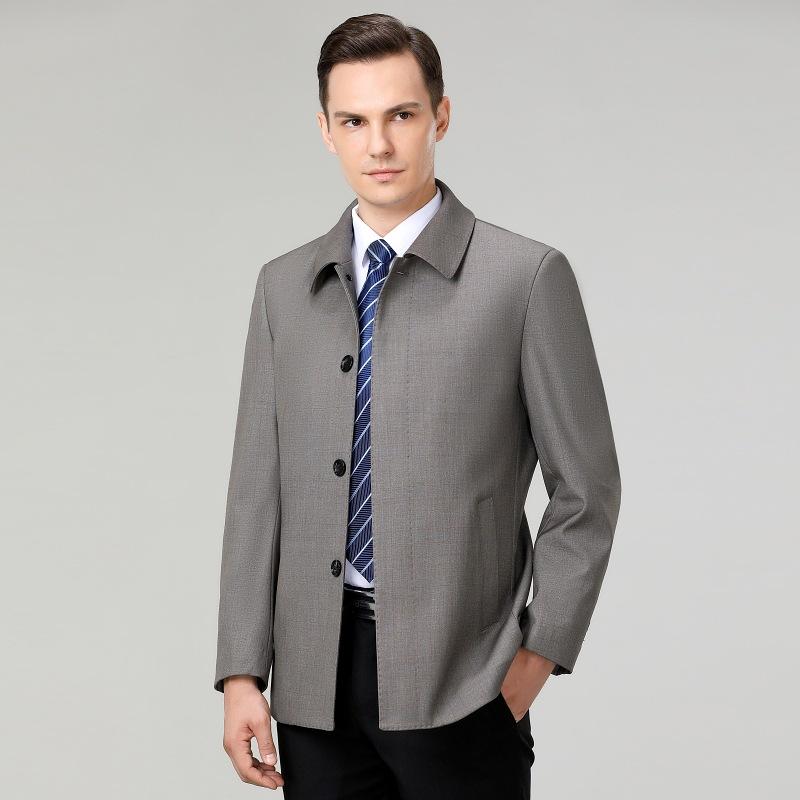 

Новый стиль мужской короткой ветровки для мужчин среднего и пожилого возраста, куртка для папы на весну и осень, мужская деловая повседневная свободная куртка 200