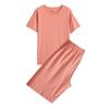 Set Pigiama Manica Corta 100% Cotone - Maglia Traspirante Estiva per Uomo e Donna