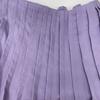 Rosy Monster  Light Purple Polyester Gathered Pleated Flared Long Skirt Skirt S Light purpleUsed