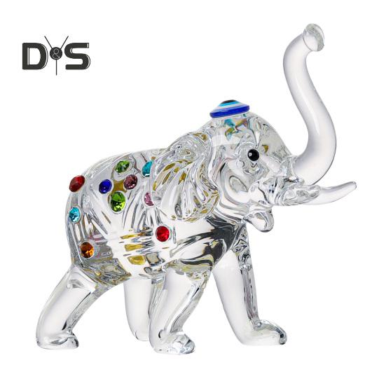 

Искусственный кристалл слона орнамент прозрачная фигурка слона удачи подарок настольная мини скульптура слона для офиса спальни гостиной C