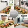 C1P Chicken Pattern Kitchen Rug Non-Slip Door Mat Pop Design Bathroom Rug Bath Mat Carpet for Home Sink Laundry Decoreeree