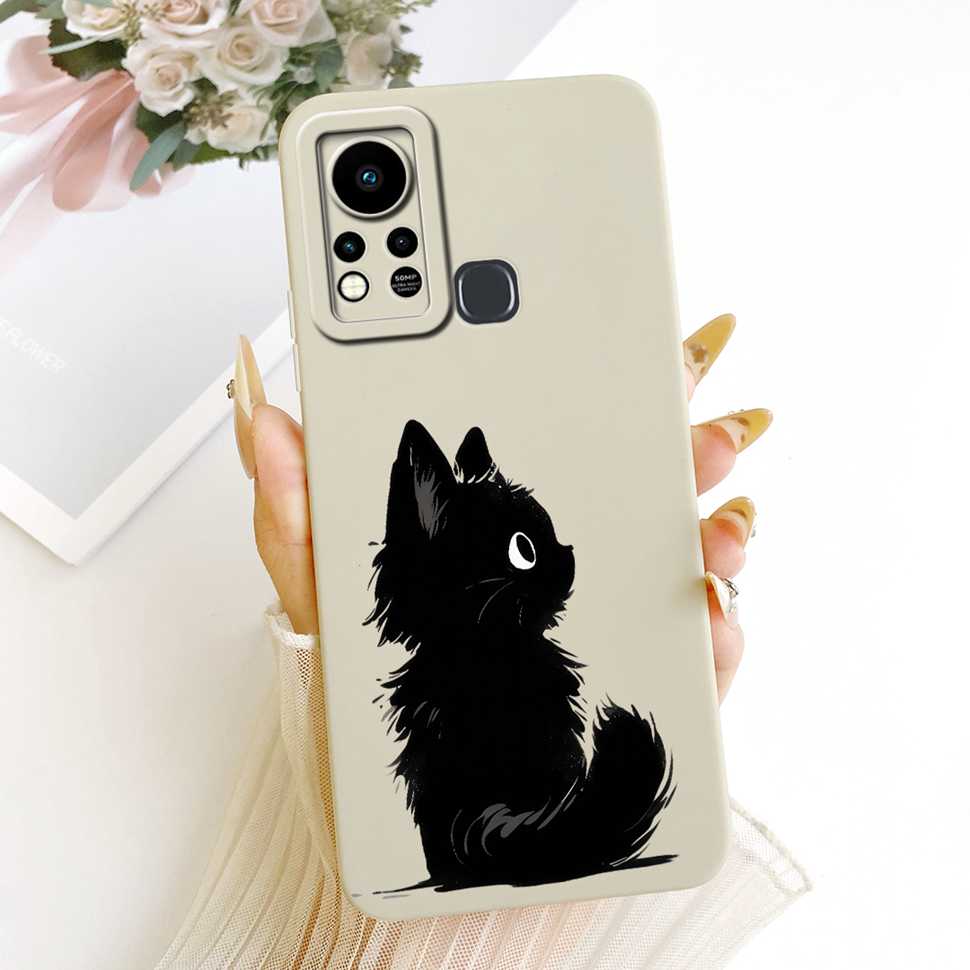 For Infinix Hot 11s X6812 X6812B Case Couple Cat Butterfly Soft Silicone Cover Casing For Infinix Hot 11s Hot11s Fundas Bumper