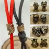 Retro Retro Skull Head Pendant Charms Animal Bear Dog Paracord Bead  EDC Outdoor Tool