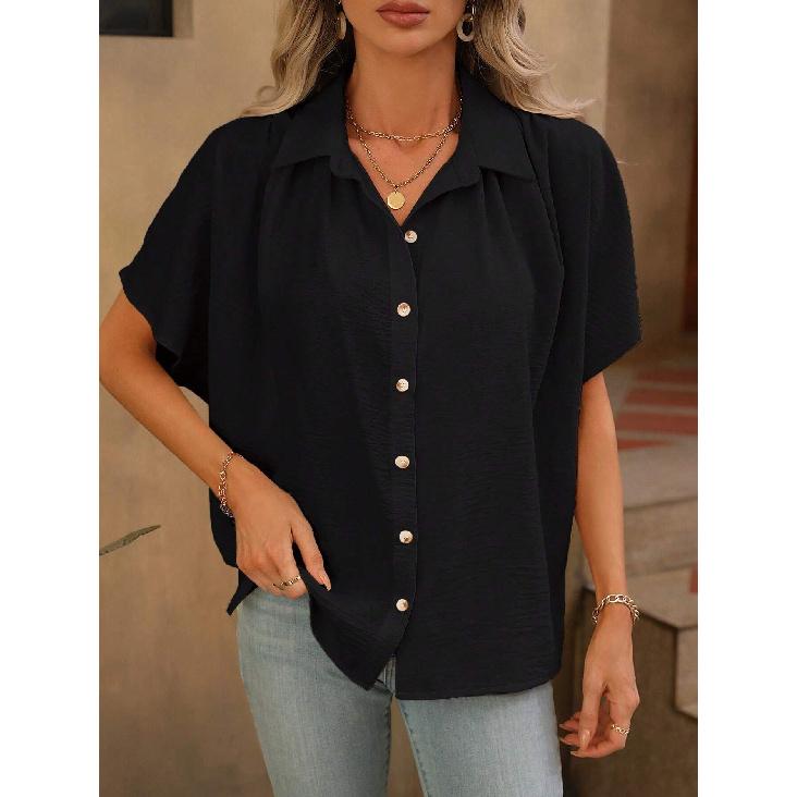 Travel New Women'S Retro Printed Shirt Casual Spring And Summer Breathable Cool Sexy Daily Date Short Sleeved T-Shirt Top