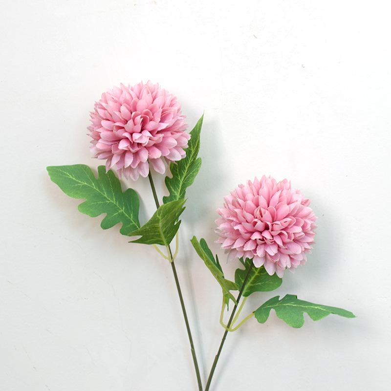 Hydrangea & Dandelion Artificial Bouquet with Hyacinth Double Heads - Decorative Flower Arrangement