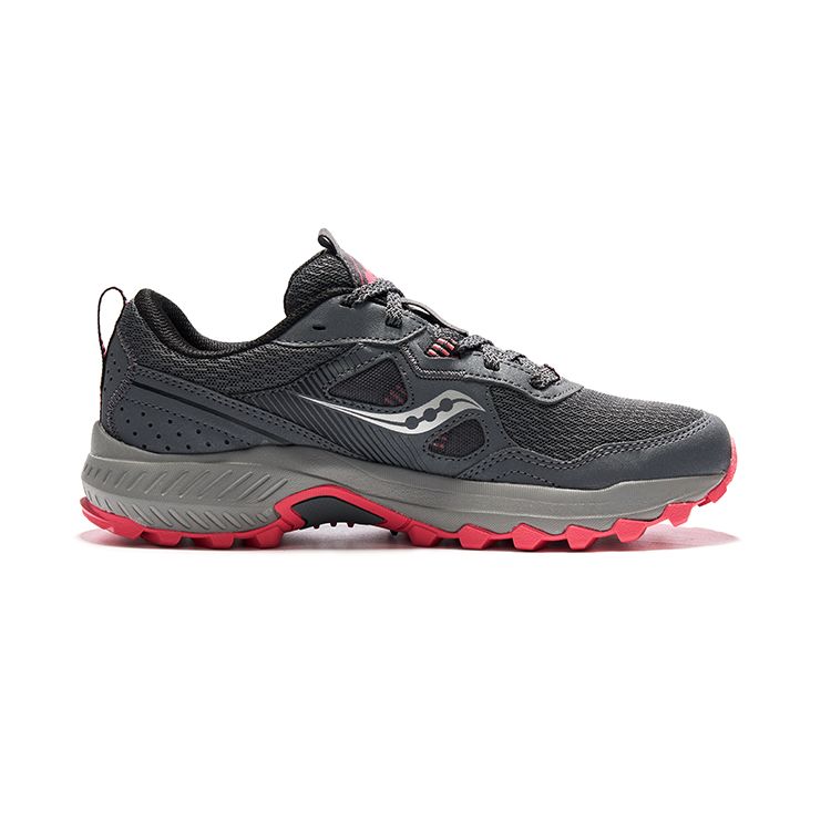 SAUCONY Excursion TR16 Kényelmes Ütéscsillapítás Visszapattanás Alacsony Szárú Terepfutócipő Női sneaker Szürke Piros S10744-40