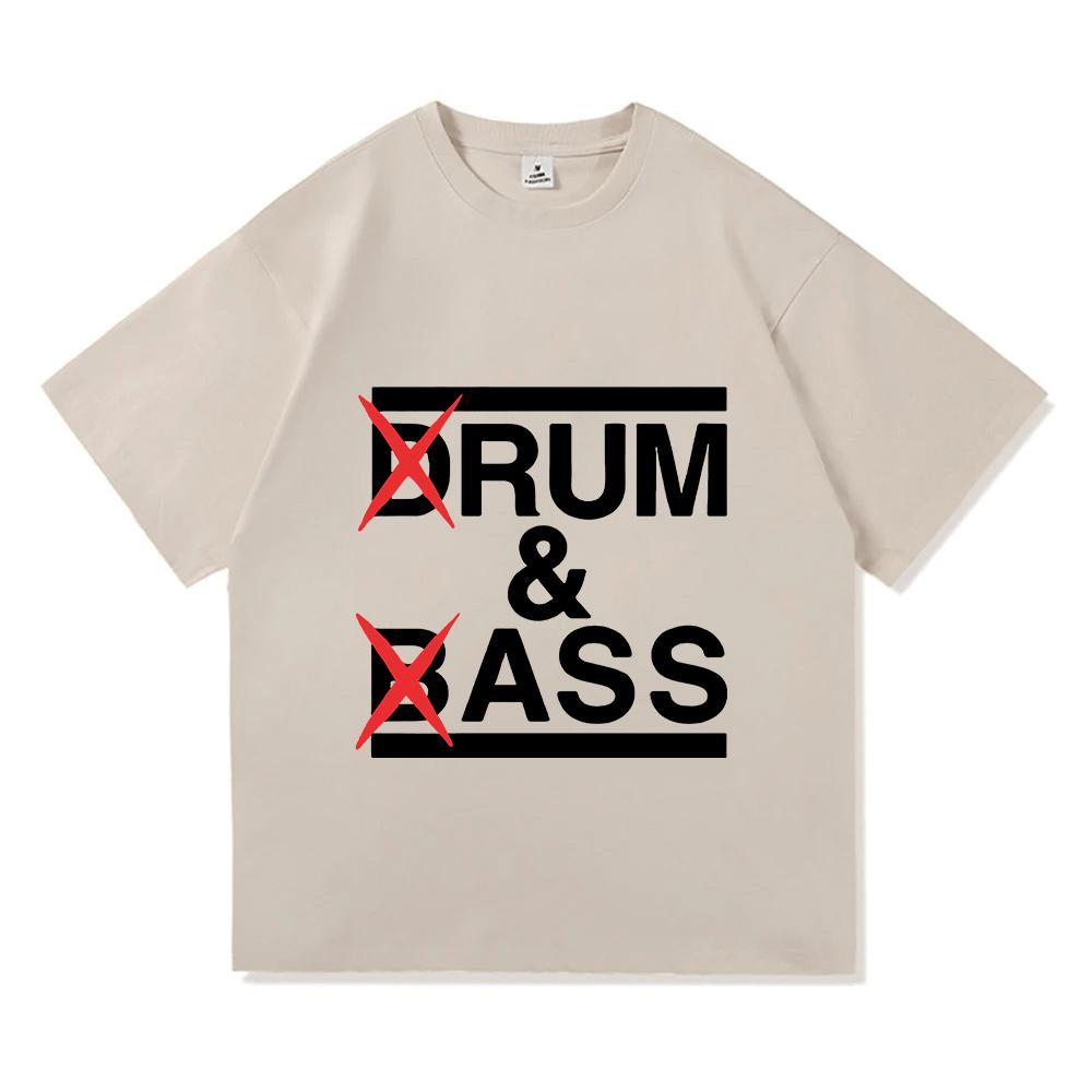 Funny Drum and Bass T Shirt Rum and Ass Lovers Jokes Short Sleeve 100% Cotton T-shirt Unisex Fashion Casual Tee Shirt Oversized