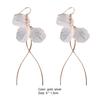 Hook Earrings Fashion Elegant Petal Shape Long Dangle Design Earrings for Women